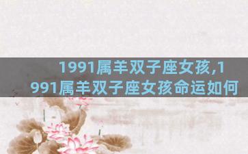 1991属羊双子座女孩,1991属羊双子座女孩命运如何