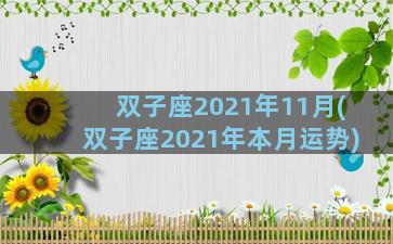 双子座2021年11月(双子座2021年本月运势)