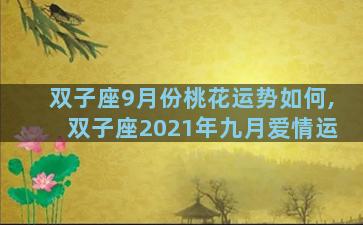 双子座9月份桃花运势如何,双子座2021年九月爱情运