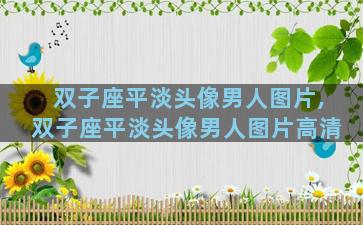 双子座平淡头像男人图片,双子座平淡头像男人图片高清