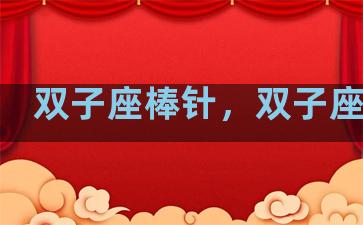 双子座棒针，双子座编织