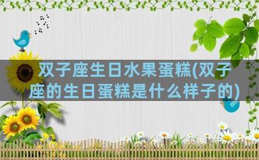 双子座生日水果蛋糕(双子座的生日蛋糕是什么样子的)