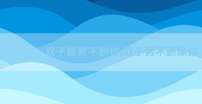 双子座男不删你,双子男不删除你