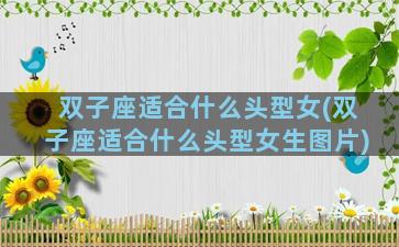 双子座适合什么头型女(双子座适合什么头型女生图片)