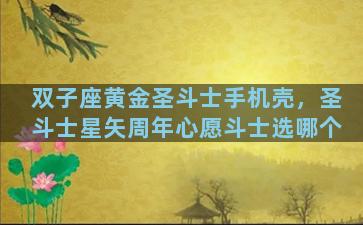 双子座黄金圣斗士手机壳，圣斗士星矢周年心愿斗士选哪个