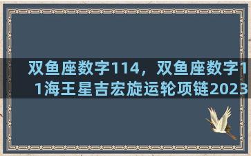 双鱼座数字114，双鱼座数字11海王星吉宏旋运轮项链2023