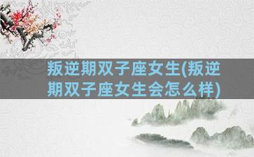 叛逆期双子座女生(叛逆期双子座女生会怎么样)