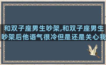 和双子座男生吵架,和双子座男生吵架后他语气很冷但是还是关心我