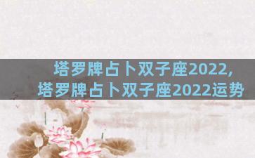 塔罗牌占卜双子座2022,塔罗牌占卜双子座2022运势
