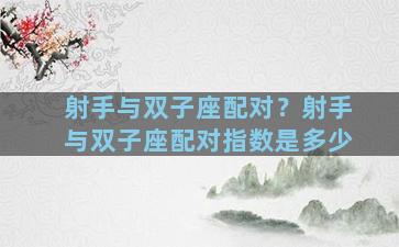 射手与双子座配对？射手与双子座配对指数是多少