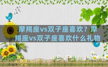 摩羯座vs双子座喜欢？摩羯座vs双子座喜欢什么礼物