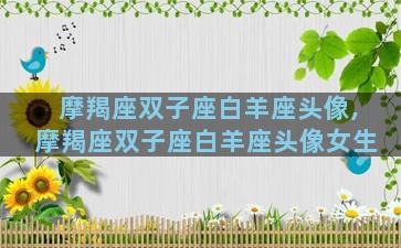 摩羯座双子座白羊座头像,摩羯座双子座白羊座头像女生
