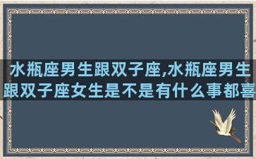 水瓶座男生跟双子座,水瓶座男生跟双子座女生是不是有什么事都喜欢憋着