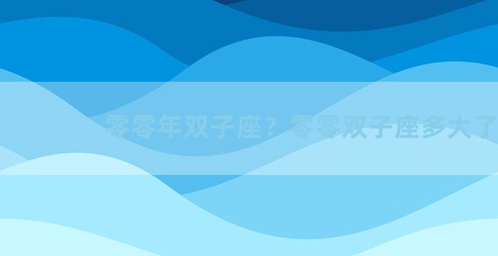 零零年双子座？零零双子座多大了